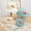 Children's Sun Hat Baby Summer Straw Hat Breathable Sun Protection Cute Sun Hat Bag Set