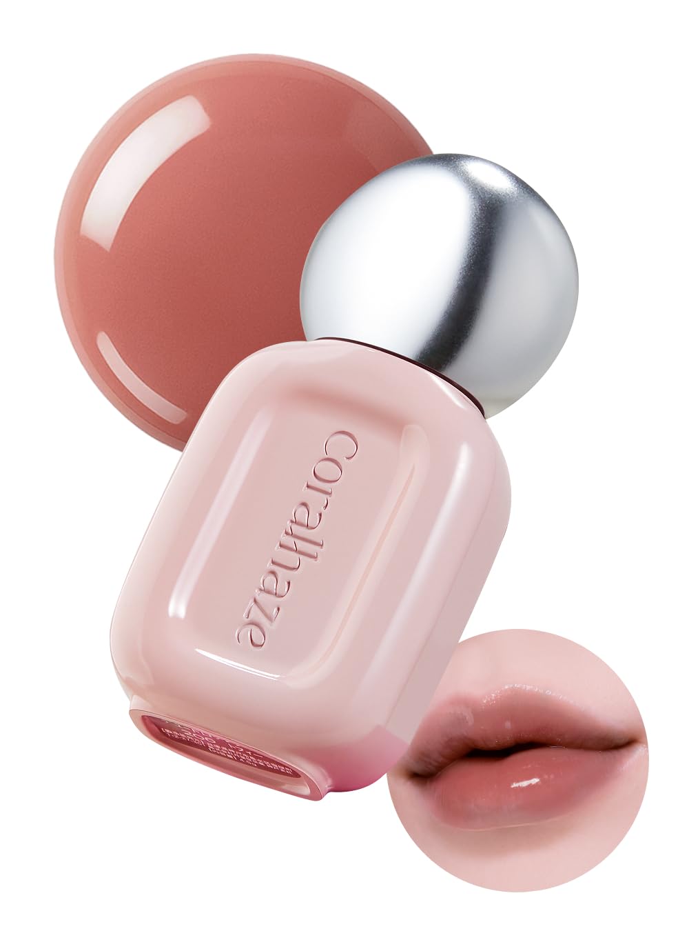 Coralhaze Dewdrop Tint Toffee dewy glossy plump mini Korean Coralhaze Official #206 4.5g Water-film tint, glossy, glowing, tint, moisturizing, lip,
