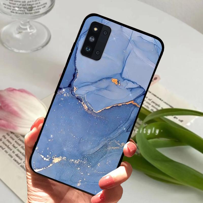 Silikonowe Etui Na Samsung F52 5G Urocze Zwierzątko TPU Czarna Pokrowiec Na Telefon Na Samsung Galaxy A52 4G 5G M52 Geometryczne Fundas Zderzak