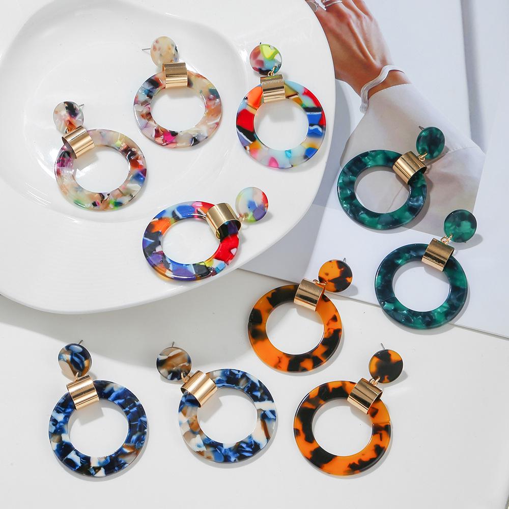 

Acrylic Geometric Exaggerated Colorful Earrings for Women
