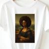 Black Mona Lisa Afro African American Black History Month T Shirt, Afro Art Inspired Graphic Tee Celebrating Black Culture and Heritage,