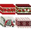 1PC Christmas Placemats with Printed Insulation and Western Style Dining Table Decoration Kitchen Decor and A Festive Atmosphere