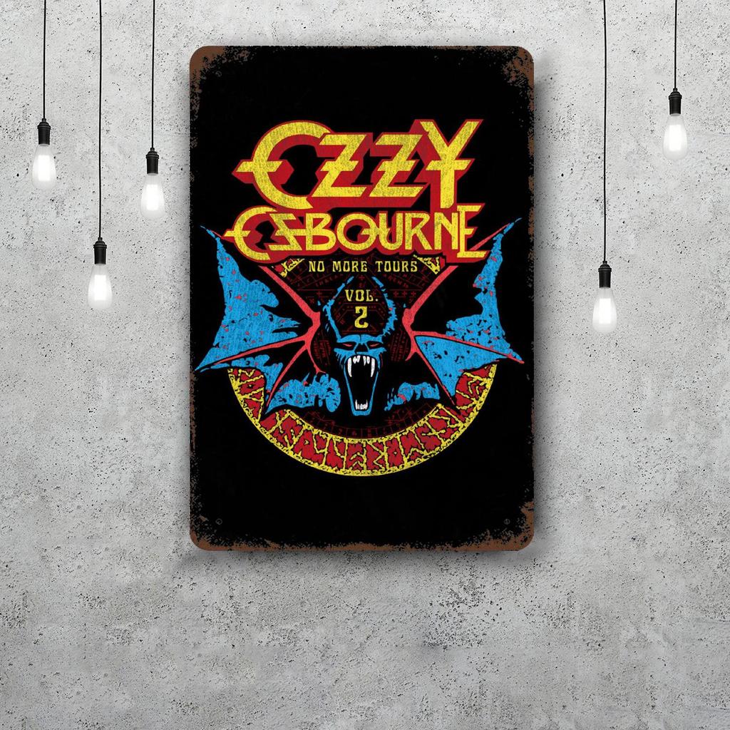 Ozzy osbourne Dekorationsposter Vintage Blechschild Metallschild Dekorative Plakette für Pub Bar Man Cave Club Wanddekoration