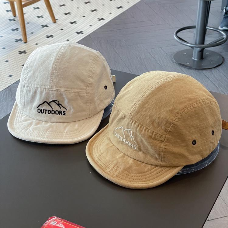 High-Quality Unisex Five-Panel Short-Brim Baseball Cap - Japanese Style, Street Sun Hat