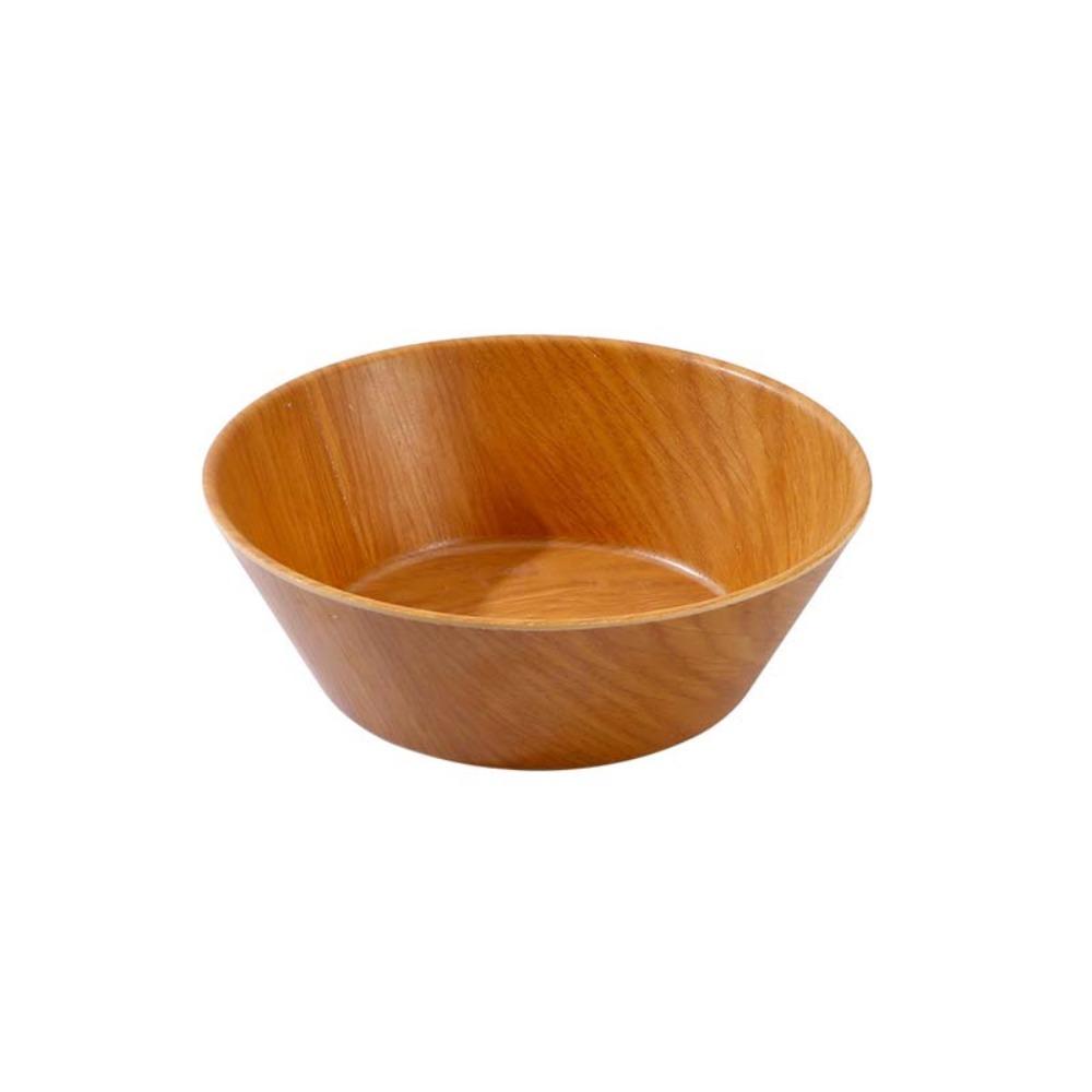 Luxurious Melamine Wood Grain Ramen Bowl Japanese Deepened Rice Bowl Simulation Large Capacity Salad Mixing Basin Restaurant