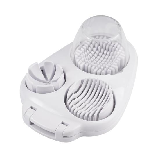 1/2Pcs Egg Cutting Tool Quick Clean Triple-Slice Mode Horizontal/Vertical Food Slicer Perfect Boiled Egg Slices Maker