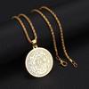 Elegant Divination Coin Necklace Stainless Steel Christian Faith Jewelry Adjustable Chain For Women Men Spiritual Gift