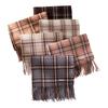 Korean Style Autumn and Winter Atmosphere Scarf for Women Autumn and Winter Thickened New Imitation Cashmere Retro Plaid Tassel Scarf for Women