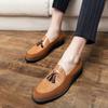 Vintage Brown Casual Oxfords Men's Leather Shoes Large Size 38-48 Designer Tassel Dress Shoes Men Italian Luxury Loafers Shoes