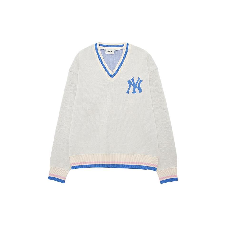 New MLB SS24 Knitwear Unisex Dark Cream 3AKPV0141-50CRD