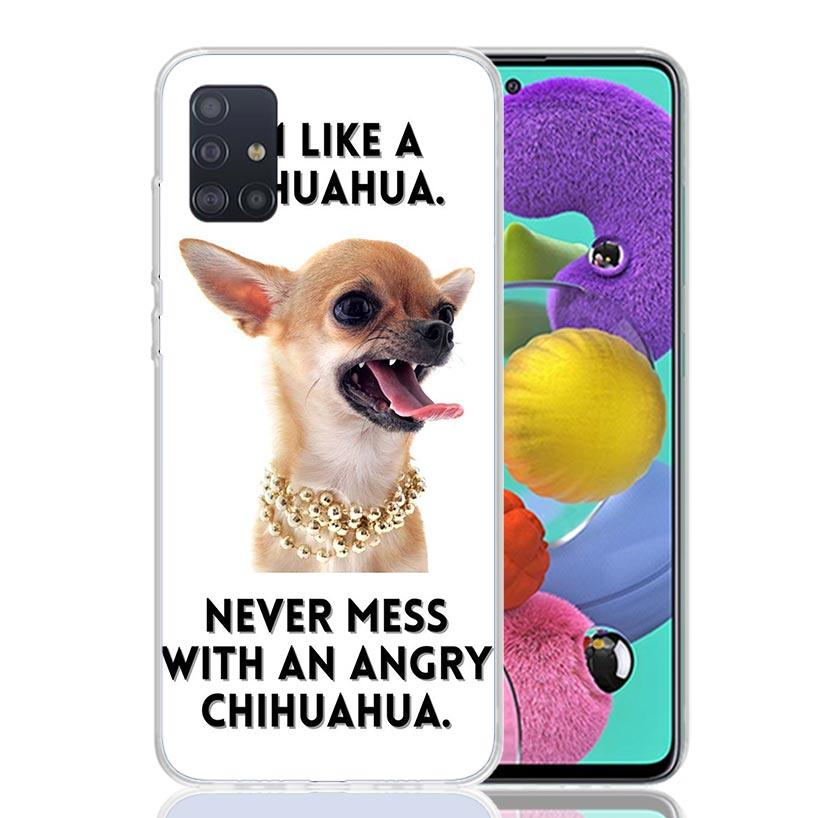 Chihuahua Puppy Teacup Dogs Case Phone Cover for Samsung Galaxy A52 A51 A50 A42 A32 A22 A12 A02S A72 A71 A70 A41 A31 A21S A40 A3