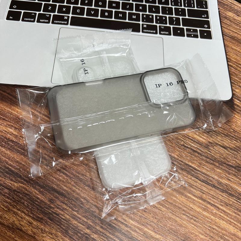 Frosted Transparent Gray Drop-Proof Protective Case for Apple 15 Promax