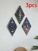Moon Phase Butterfly Wooden Wall Hanging Wall Decor Rhomboid Boho Home Decoration Witch Decor Room Decors Aesthetic Crafts Gifts