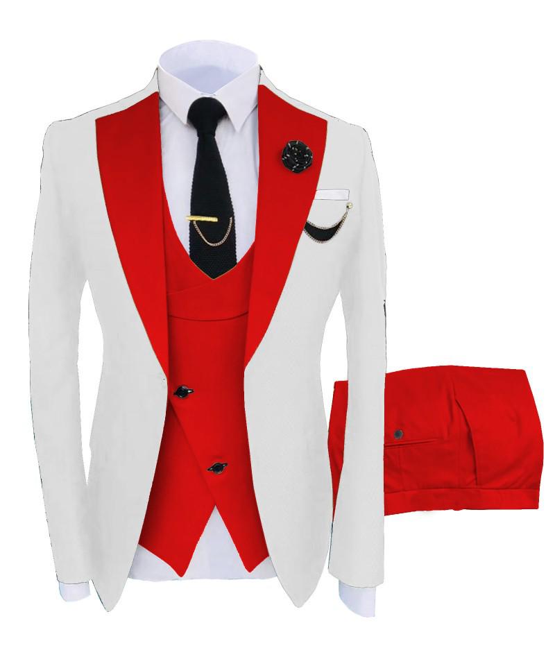 2025 European & American Men's Three-Piece Suit Set - Business, Banquet, or Groomsmen Attire