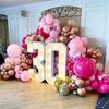Rose Pink Balloons Garland Pink Rose Gold Balloon Arch Kit Baby Shower Gender Reveal Birthday Party Wedding Valentine Day Decor