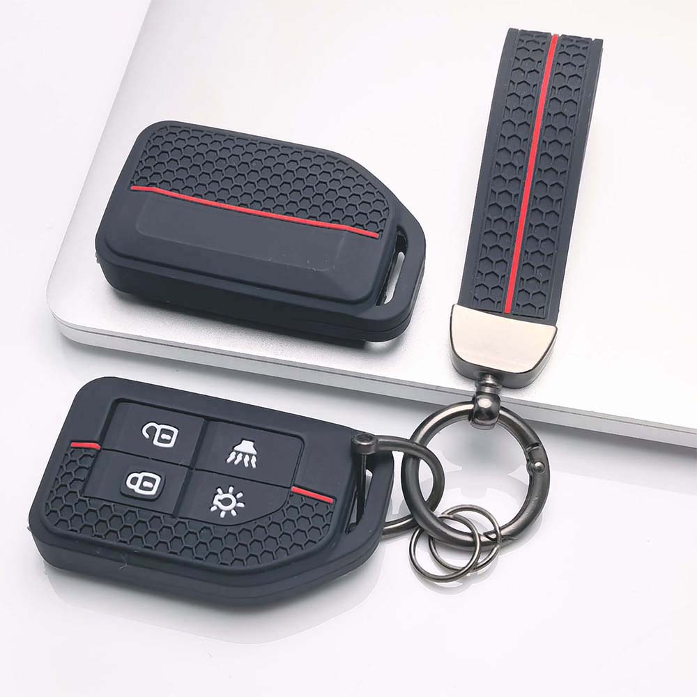 Key Fob Cover for Volvo Truck with Keychain Silicone Protective Cover with keychain Scratch Resistant Shockproof Anti-Dust Durable Key Holder