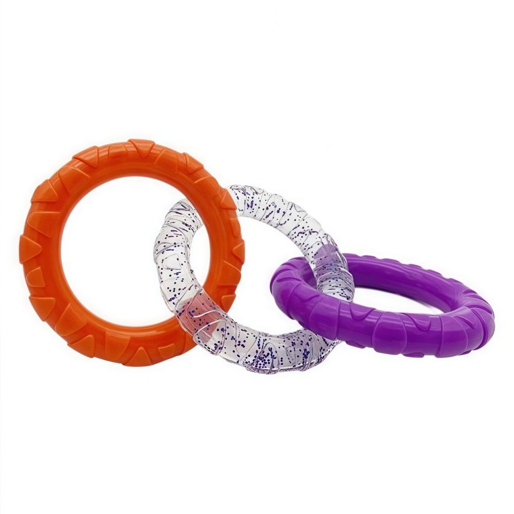 Sturdy Dog Chew Toy TPR Interactive Fetch Toy Fun Dog Tug Dog Toy  For Pets Training Teething