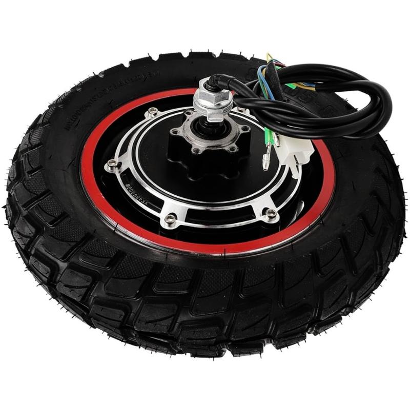 

10Inch 48V Rear Wheel Motor Replacement With Sturdy Tire Quiet Operations Easy Setups for Electric Scooter Upgrades 1