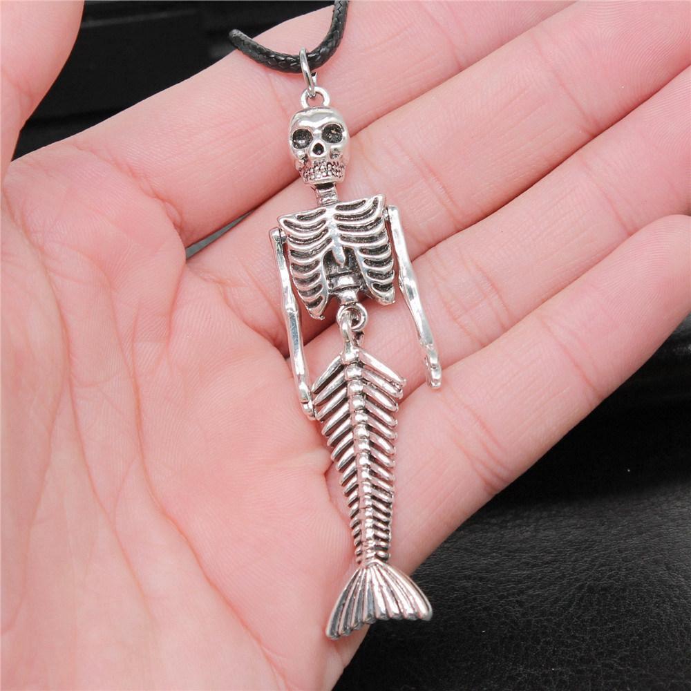 45cm Necklace Leather Chain Big Marine Life Minimalist Jewelry Components QN047