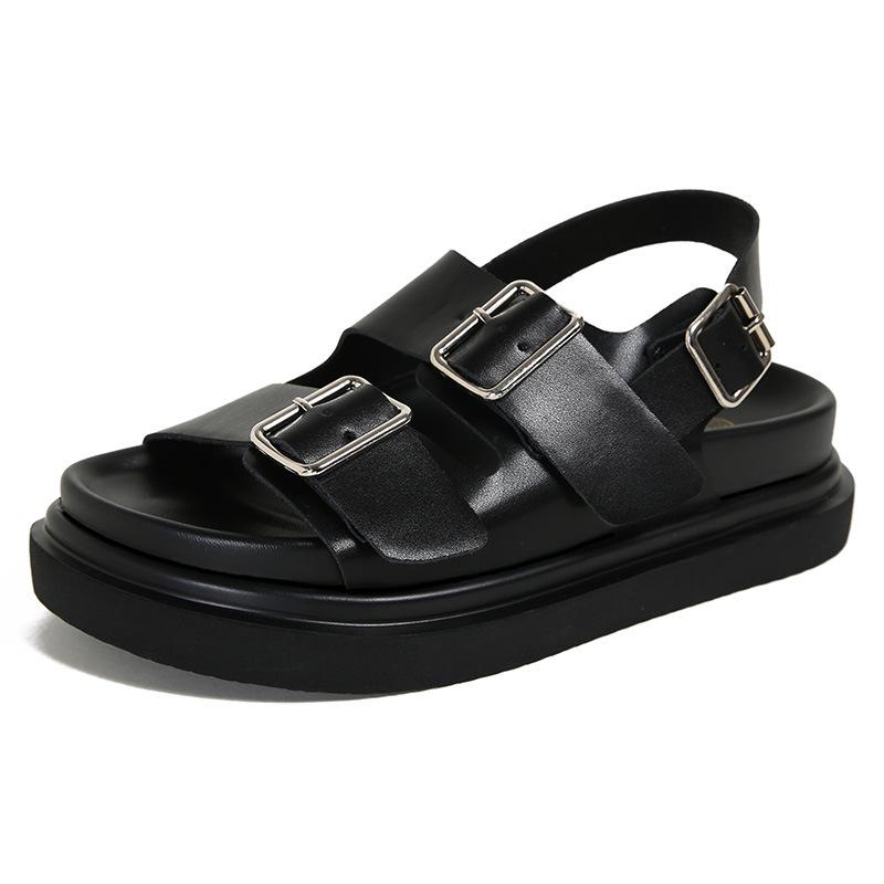 Fashion Classic Belt Buckle Sandals Woman Platform Ankle Strap Shoes Ladies Muffin Antiskid Flipflops Girl Pink Gldiator Sandalias Mujer