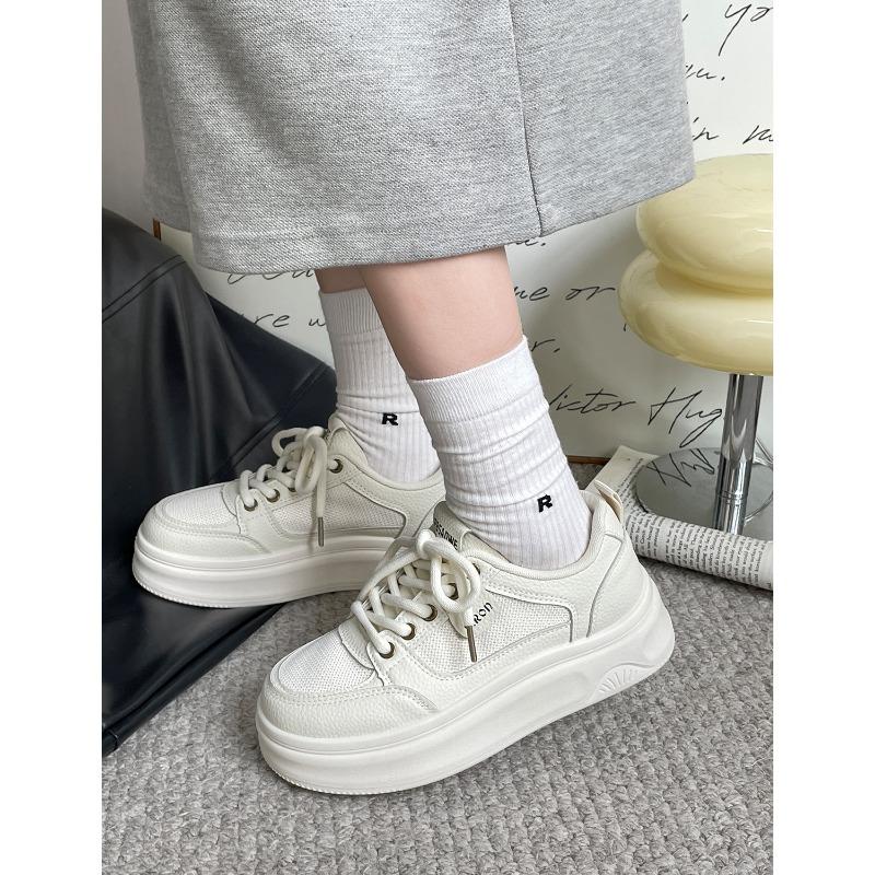 Hot-selling Summer New Thick-soled Casual Board Shoes Mesh Breathable Versatile Little White Shoes 3862