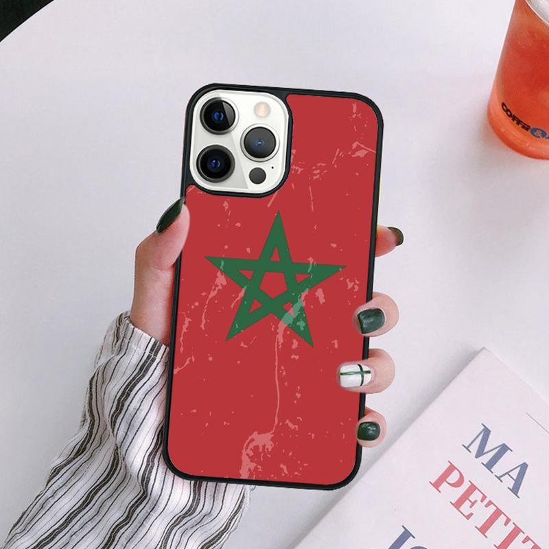 Morocco Flag Phone Case For iPhone 17 Air 14 13 12 16Pro Max 15  Plus Cover Shell Max coque
