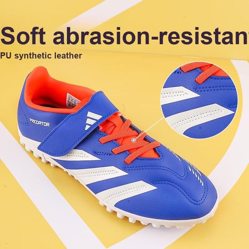 adidas Predator Club TF Suni Çim Kaymaz Dayanıklı Düşük Bilekli Futbol Ayakkabıları Çocuk Futbol Ayakkabıları Mavi Beyaz Turuncu IF6421