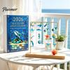 Christmas Countdown Calendar Sea Life Advent 2026, 2D Box with Blue Ocean Color Scheme Animal Acrylic Pendants, Festive Tree Hanging Decor,