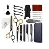 Stainless Steel Hairdressing Scissors Set: Flat, Serrated, Thinning, and Lace Shears for Styling.