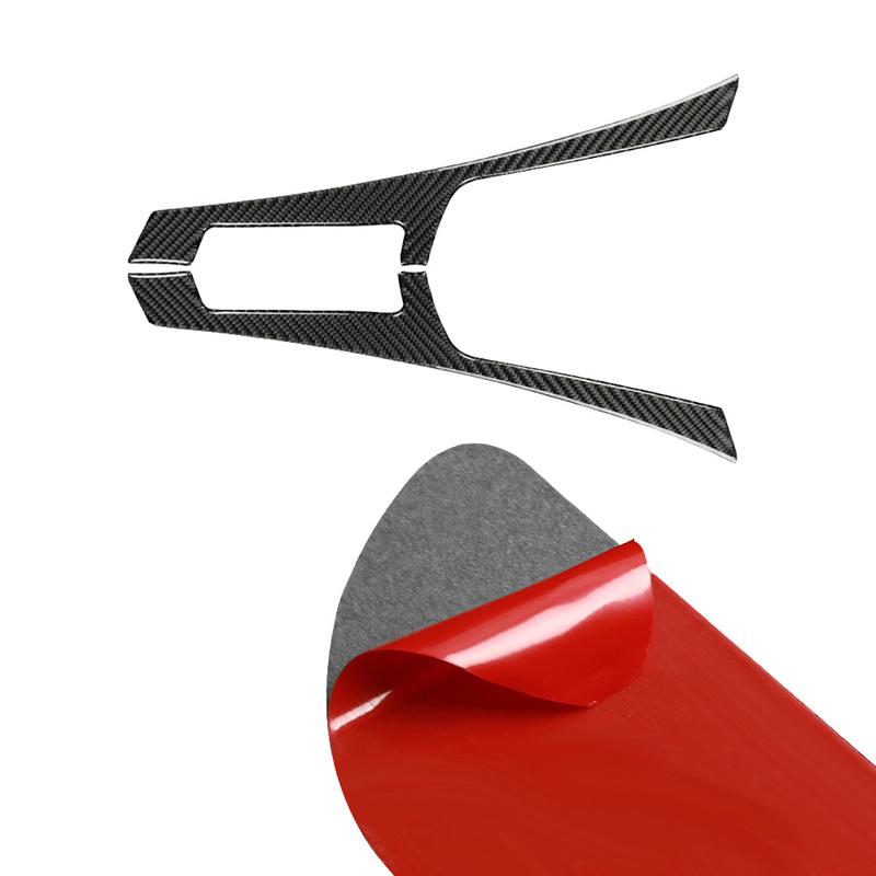 2pcs Car Center Control Cover Trim Carbon Fiber for Infiniti Q50 Q60 2013- Auto Interior Panel Decoration Accessories