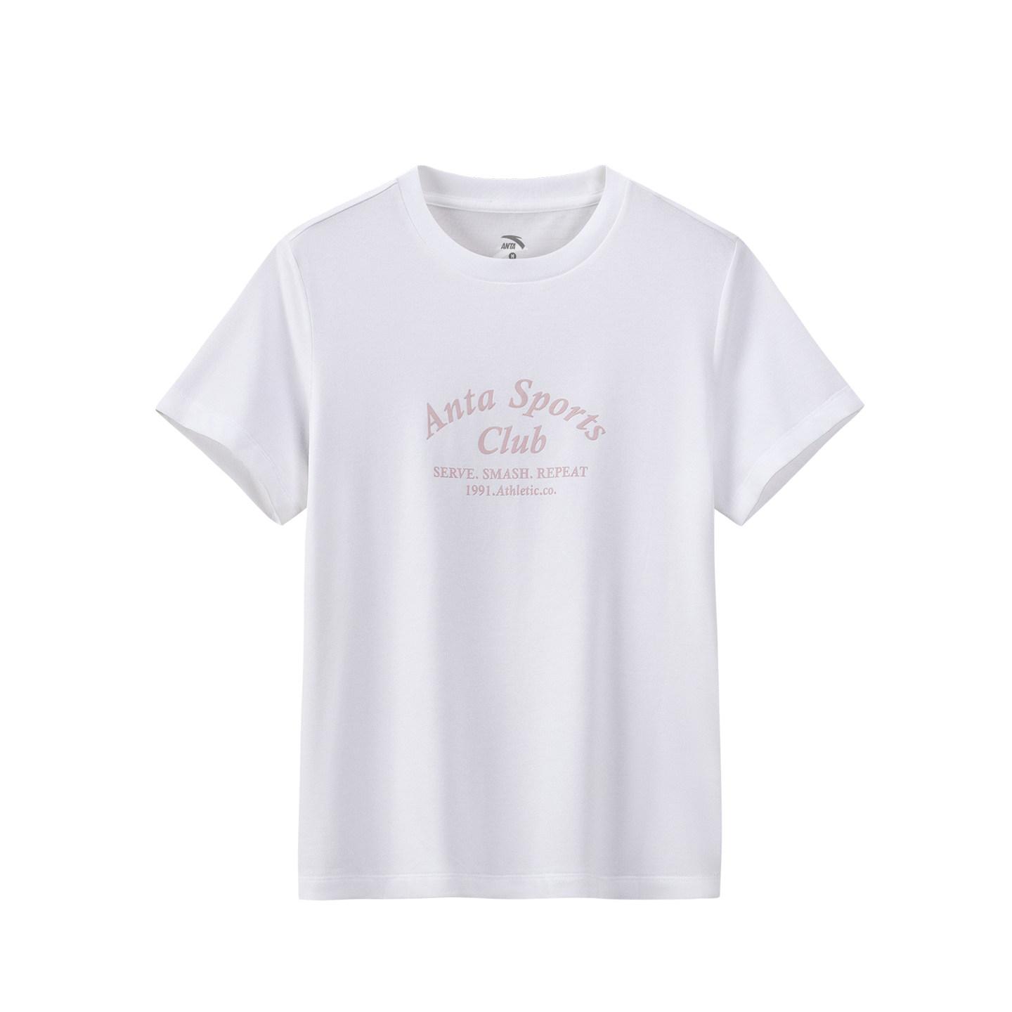 

Anta Lifestyle Series Breathable Short Sleeve Regular T-Shirt Women tops 162628107-1 S