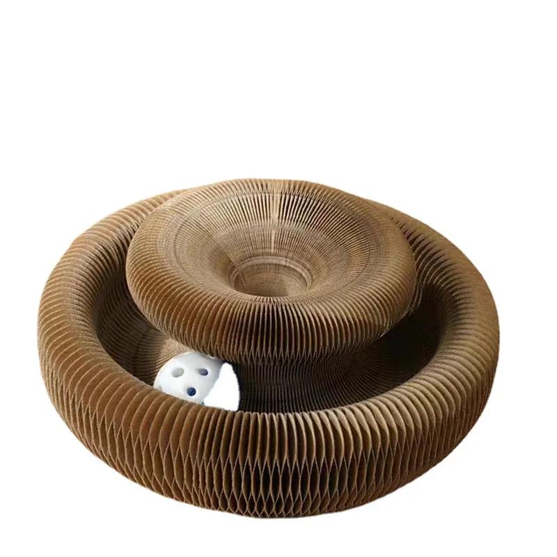 

Складная доска для царапания кошек, игрушки для кошек, волшебный орган с поворотным кругом для шариков, шлифовальный коготь для кошек