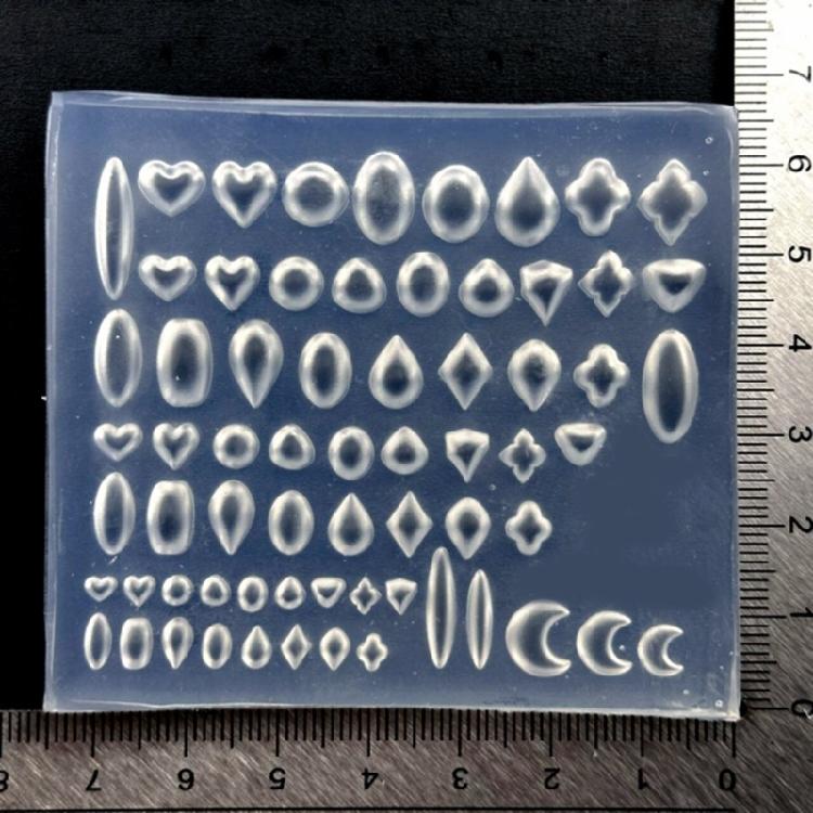 Flexible Silicone Nail Art Molds Silicone Texture Nail Art Stencil Crafting Molds for Repeated Use In Creative Designs