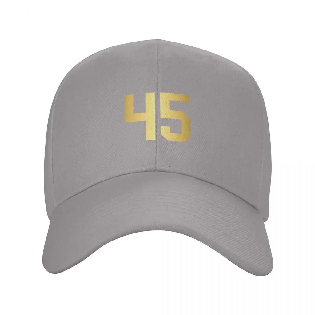 Golden Number 45  Sports Numbers Baseball Cap Vintage beach hat Baseball Unisex Womens