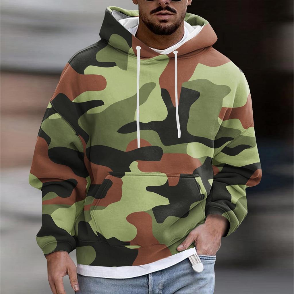 Pánský potisk Plyšový zateplený kabát Fleece Svetr Běžné Kabát Kapesní Svetr Podzimní Zimní Kabát