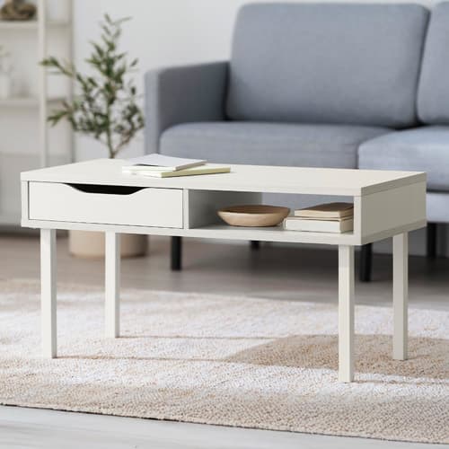Iris Ohyama WCT-800 White Center Table with Storage, Creates a Spacious Room, Perfect for Single Living (HIROBIRO Series)