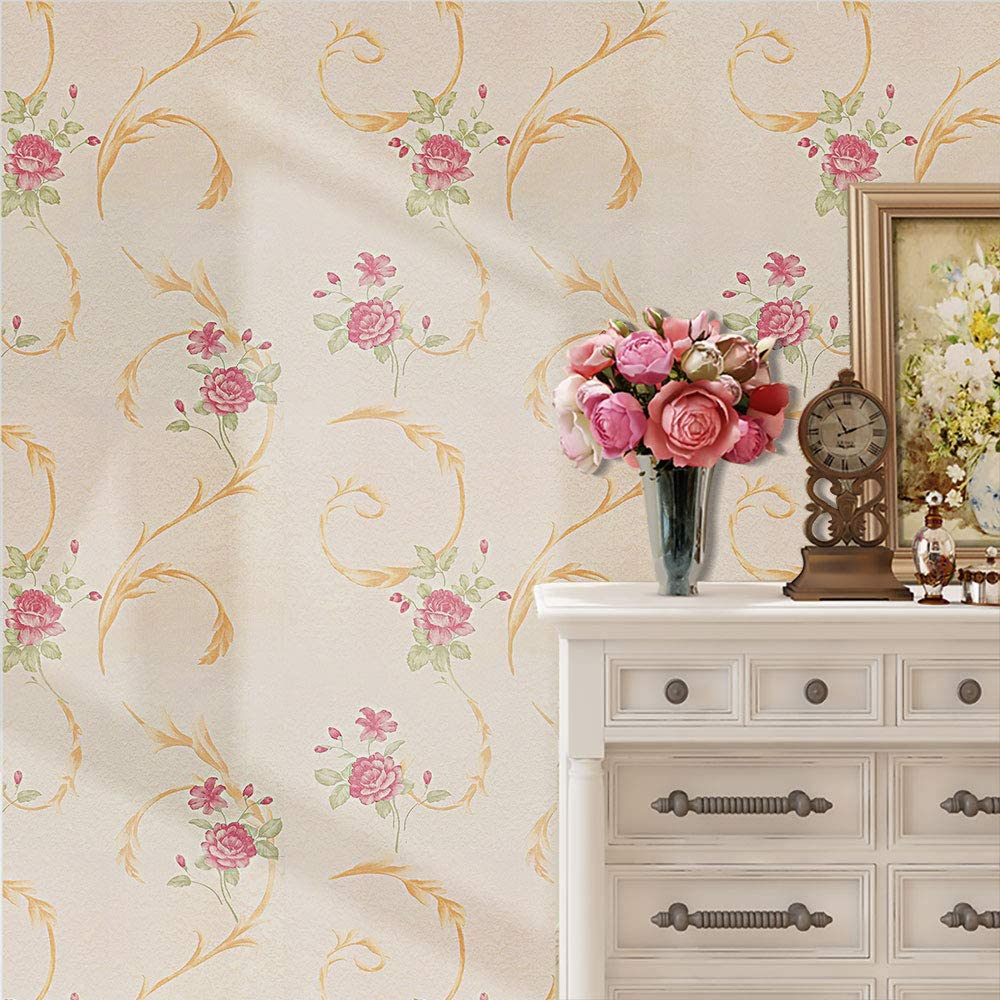 Floral Peel and Stick Wallpaper Rose Floral Self Adhesive Wallpaper Removable Contact Paper for Shelf Drawer Home Decor