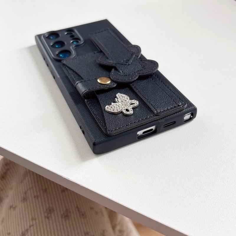 Wristband Holder Flip Wallet Bags Silicone Phone Case For Samusng Galaxy Note 9 10 Plus S8 + S9 S10 Plus S8+ S9+ S10+ Soft Cover