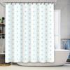 Scandinavian Wave Shower Curtain-White Geometric Pattern Shower Curtains 180X 200 Cm For Modern Spa Bathroom Decoration