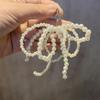 Pearl Bow Heart Shoe Chain Ballet Style Shoelace Flower Shoes Laces Accessories Lace Silver Bow Lace Shoelaces Decorative Buckle
