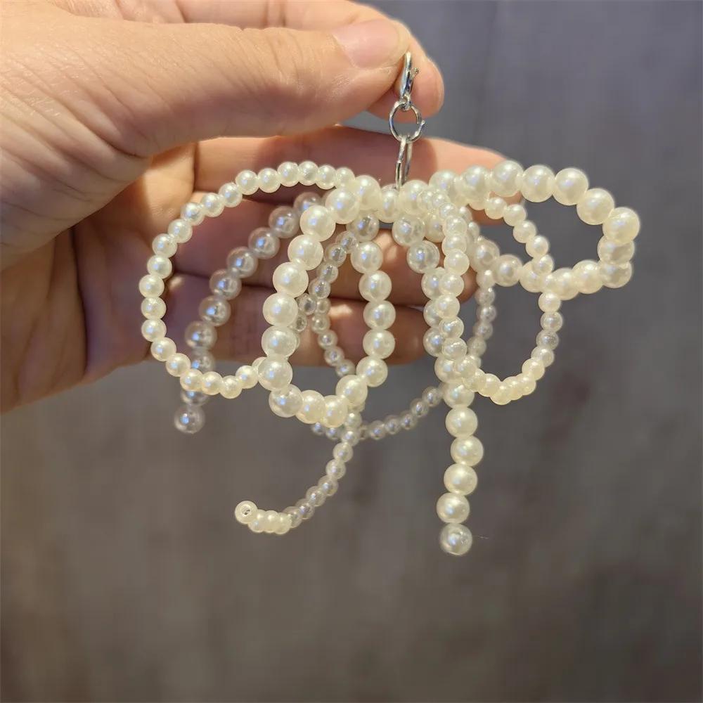 Pearl Bow Heart Shoe Chain Ballet Style Shoelace Flower Shoes Laces Accessories Lace Silver Bow Lace Shoelaces Decorative Buckle