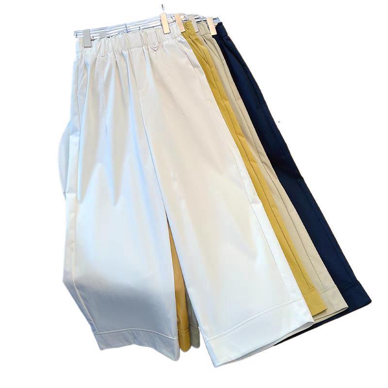 Women's High Waist Wide Leg Summer Pants - Slimming, Elastic, Loose Fit