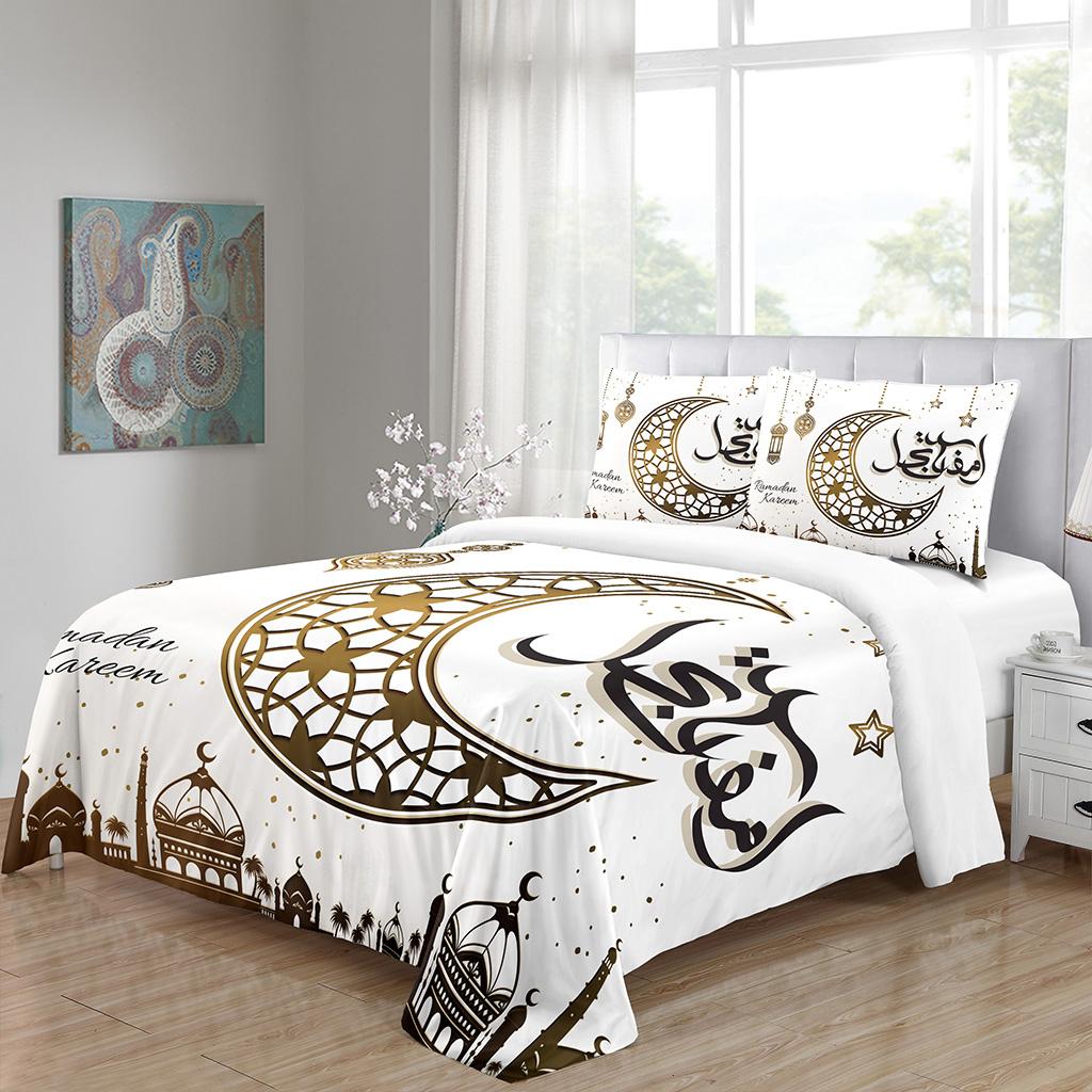 

Рамадан Карим Исламская Мусульманская Фреска Ид Мубарак Королева Твин Полный Комплект Постельных Принадлежностей Односпальная Кровать Пододеяльник 2 Шт. Наволочка 260x240 cm