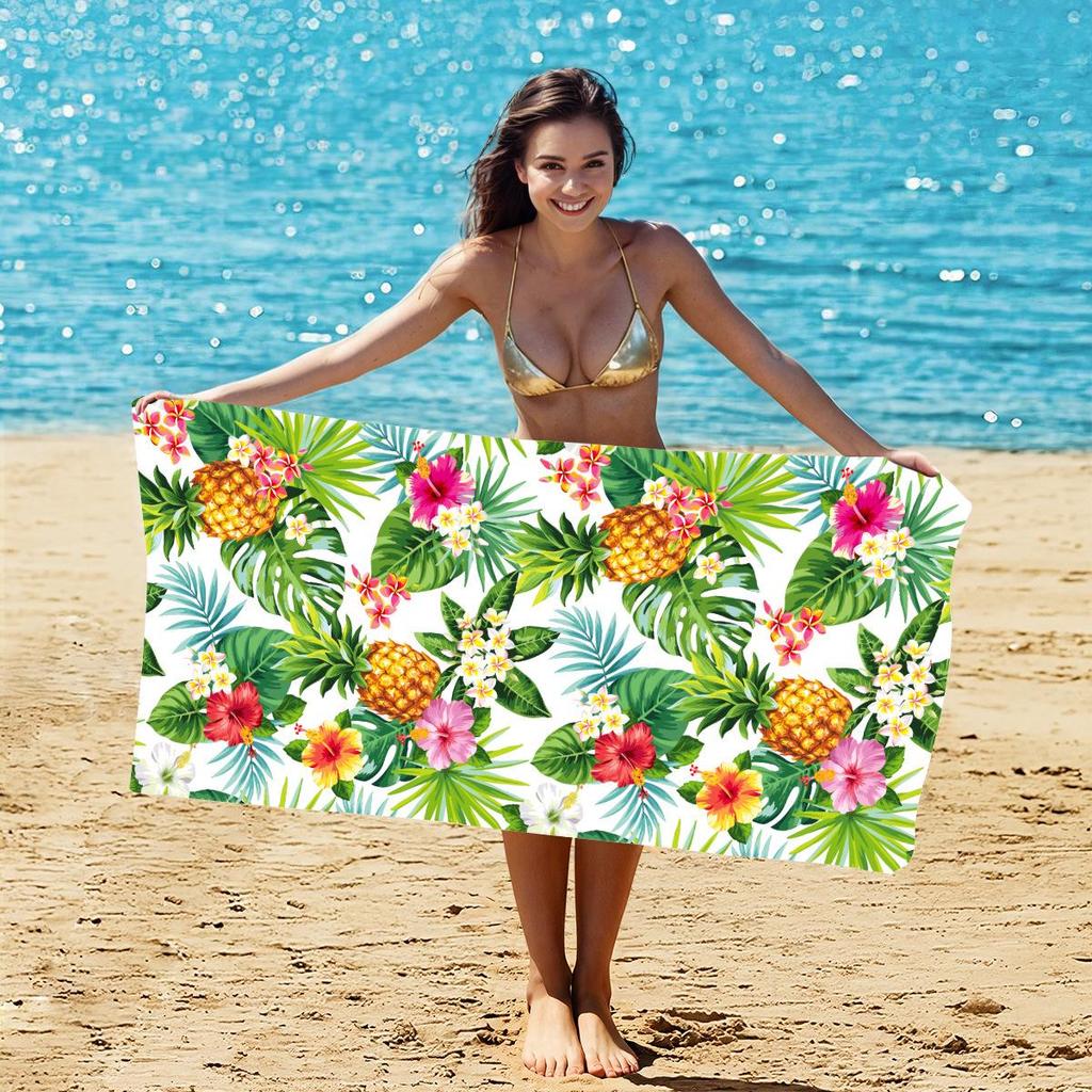 Customizable Large Microfiber Surfing and Beach Towel - Absorbent and Quick-Dry for Adults