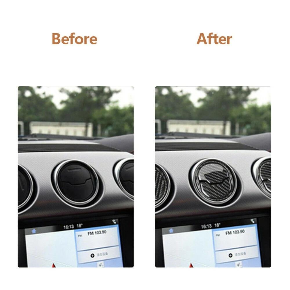 1set Auto Carbon Fiber Interior Air Vent Outlet Trim Abdeckung Für Ford Mustang 2015-Auto Zubehör Interior Styling