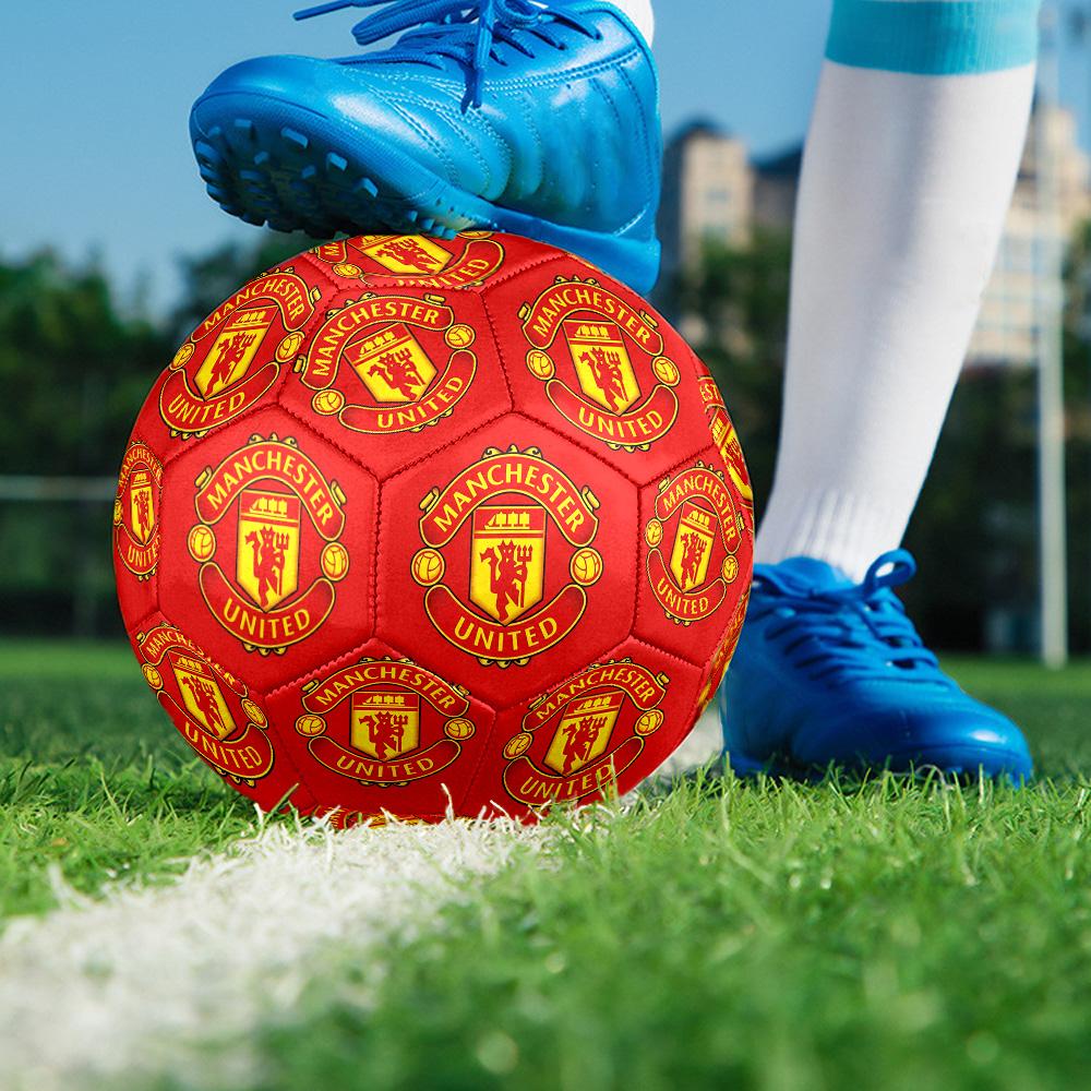 Man Utd footballSoccer Ball Colorful All Ages Machine Stitched PVC Competition Ready Durable High-Bounce