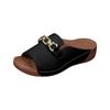 Open Toe Wedge Slippers For Women Summer Fashion Slippers Metal Buckles Platform Sandals Outdoor Beach Woman Shoes Slides