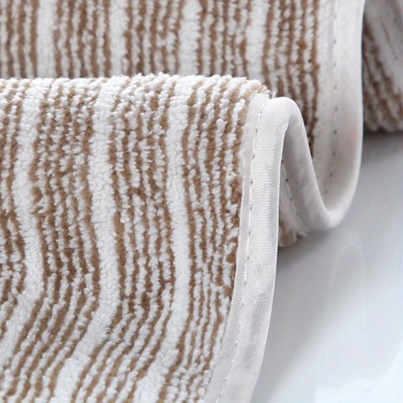 4 Piece Luxury Striped Towel Set - Quick-Dry & Highly Absorbent for Home, Hotel, Spa - Includes Bath, Hand & Washcloths