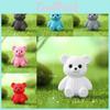 Delightful Wool Bear Keychain Whimsical Pvc Ornament Fun Cartoon Car Decor