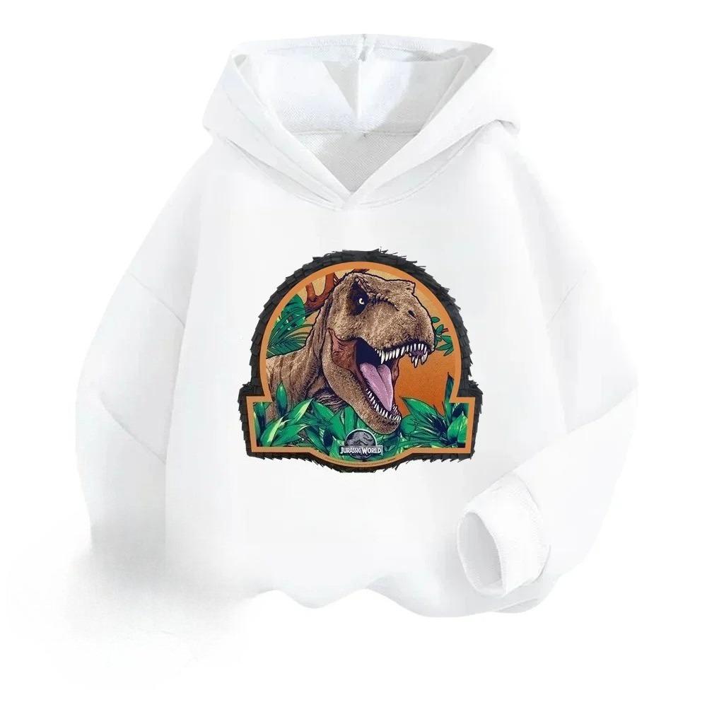 Jurassic World Cartoon Printed Children's Hoodie Autumn/Winter New Girl's Top Comfortable and Warm Hoodie